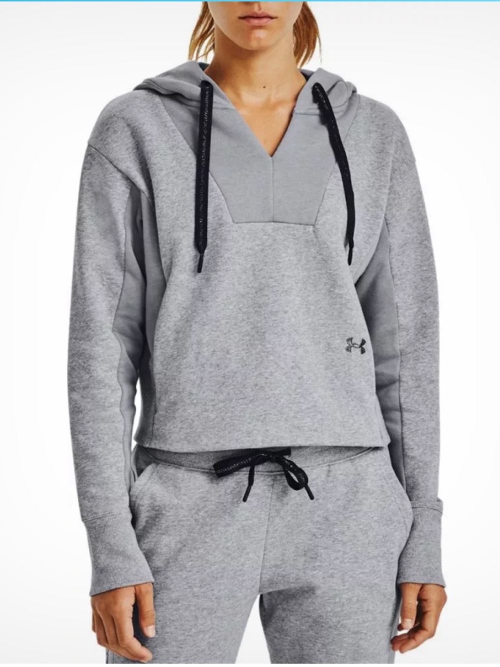 Under Armour ~ Rival Crop Fleece Women's Hoodie Sweatshirt Size Small